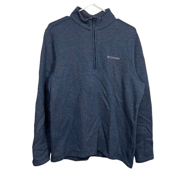 Columbia Navy Blue Half Zip Fleece Jacket - Picture 1 of 4